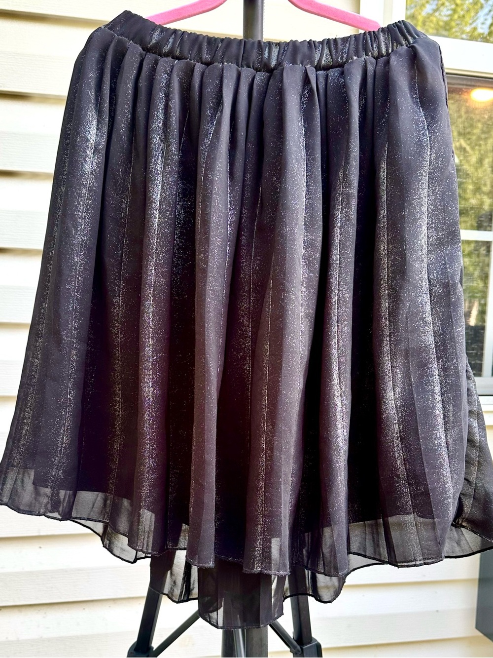 The Children's Place Black Sparkle Layered A-Line Skirt